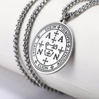 COOLTIME Supernatural Amulet Men Pendant Necklace Stainless Steel Archangel Michael Raphael Uriel Gabrie Angel Talisman