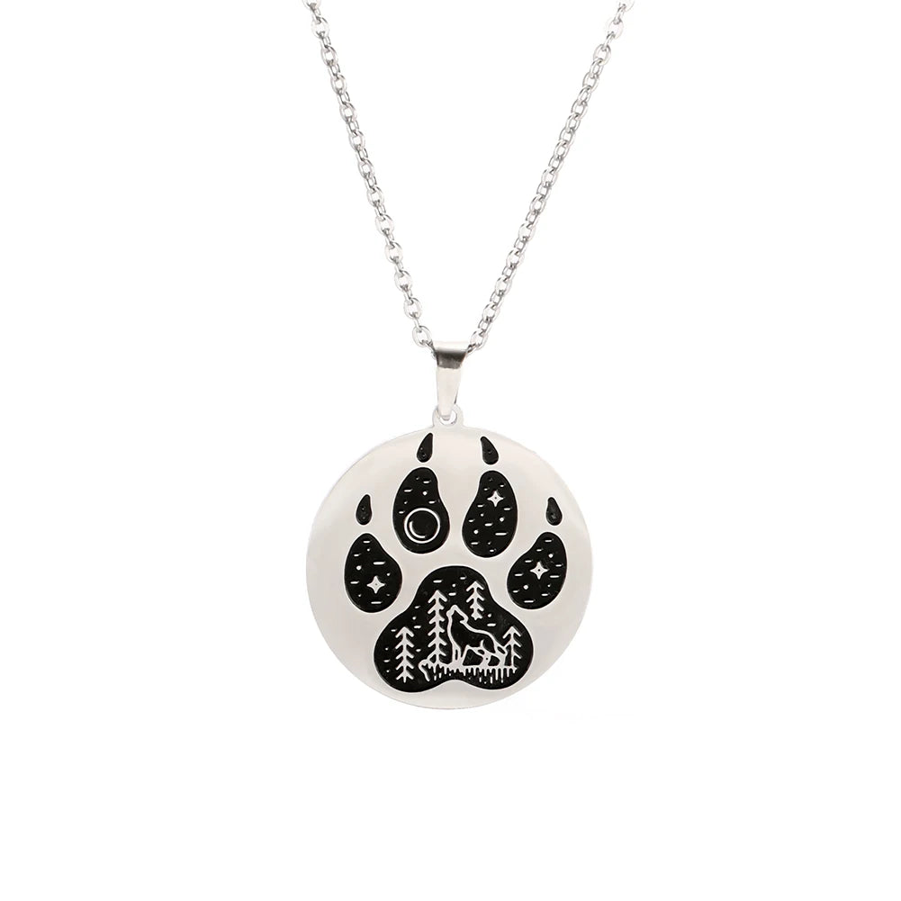 Wolf Cat Claw Pendant Necklace — Stainless Steel