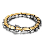 Punk Rock Viking Cuban Curb Bracelet Wrist Men Retro Hiphop Stainless Steel Charm Chain Male Dragon Bracelets Bangle
