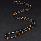 Hematite Obsidian Tiger Eye Beads Necklaces Men Fashion Triple Protection Necklaces Women for Magnetic Health Protection Jewelry