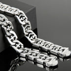 Polished Stainless Steel Hand Bands Bracelet for Men Mannen Armband Men's Cross Jewellery Accessories Chain Bracelets