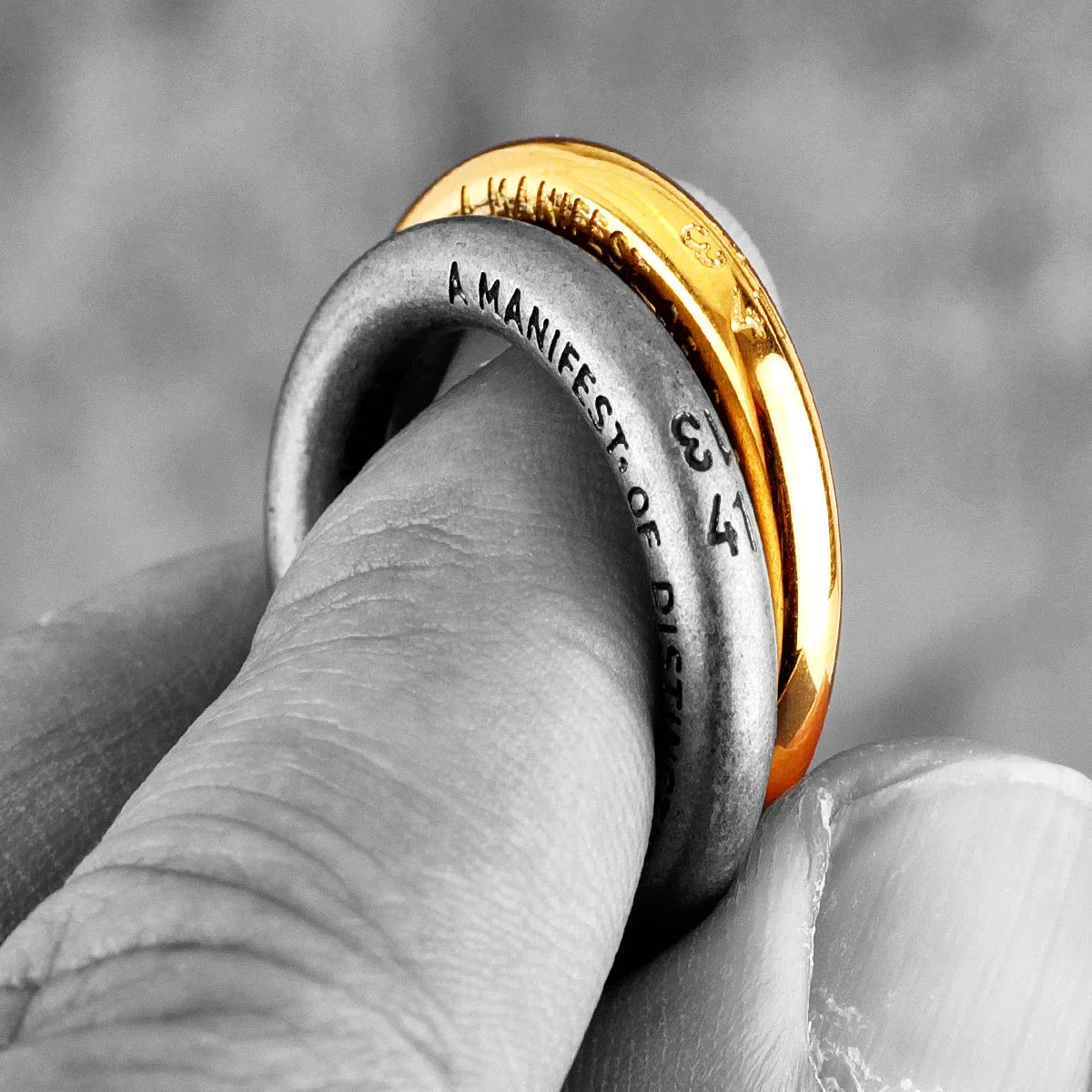 1314 Vintage Simple Stainless Steel Mens Lovers Couple Rings Punk Hip Hop For Male Boyfriend Jewelry Creativity Gift
