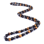 Hematite Obsidian Tiger Eye Beads Necklaces Men Fashion Triple Protection Necklaces Women for Magnetic Health Protection Jewelry