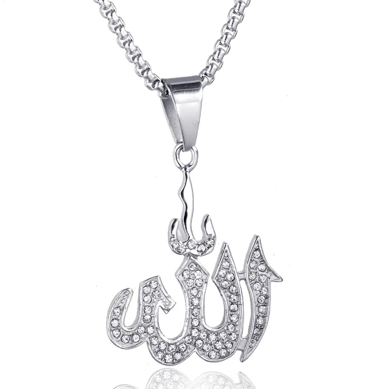 Allah Rune Pattern Necklace Pendant — 50cm Length