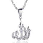 Allah Rune Pattern Necklace Pendant — 50cm Length