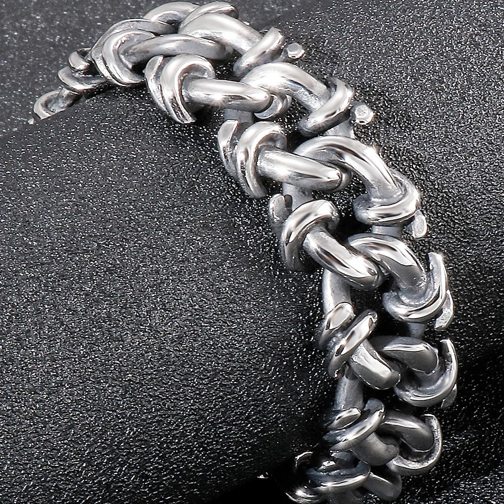 Stainless Steel Bracelet Men 20MM 316L Stainless Steel Men's On Hand Bands Chain Bracelets Male Jewellery Iron Mannen