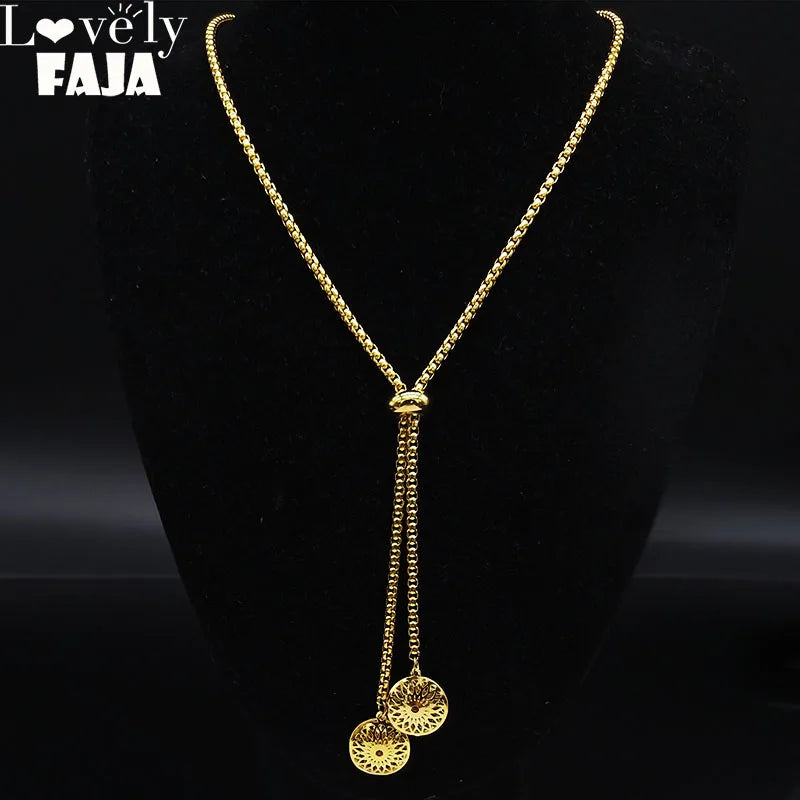 Flower of Life Pendant — Gold Stainless