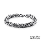 Fongten Stainless Steel Chain Bracelet for Men Handmade Mesh Charm Armband Bracelets Bangle Male Jewelry Christmas Gifts