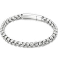 6MM Chain Men's Bracelet Man Gold Color Stainless Steel Boys Bracelets On Hand Engraveable Mannen Armband Jewellery
