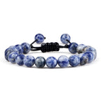 Beads Bracelet Adjustable 8mm Black Onyx Lava Tiger Eye Natural Stone Men Bracelets Healing Yoga Jewelry Gift for Women