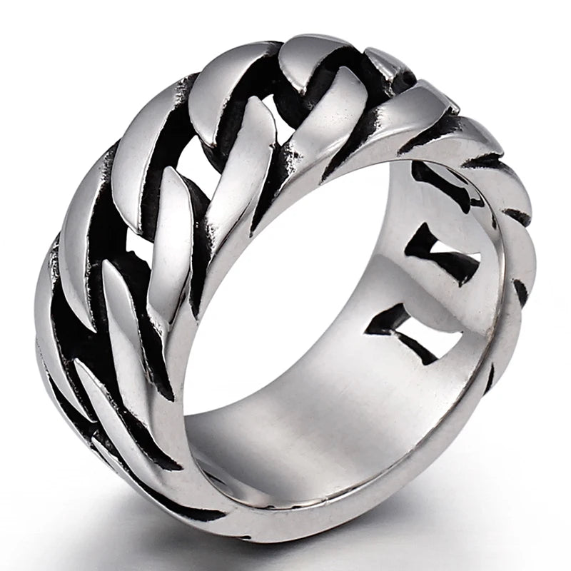 Vintage Wedding Rings For Man Women 316l Stainless Steel Male Ring Finger Jewelry Charm Party Birthday Gift Waterproof