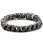 Gothic Skull Head Links Chain Bracelet For Man 316L Stainless Steel Skeleton Charm Men's Bracelets 7.87" 9" Male Bike
