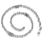 Vintage 7MM 55CM Chain Necklace Choker for Men Solid Stainless Steel Men's Chain Necklaces Best Friends Birthday