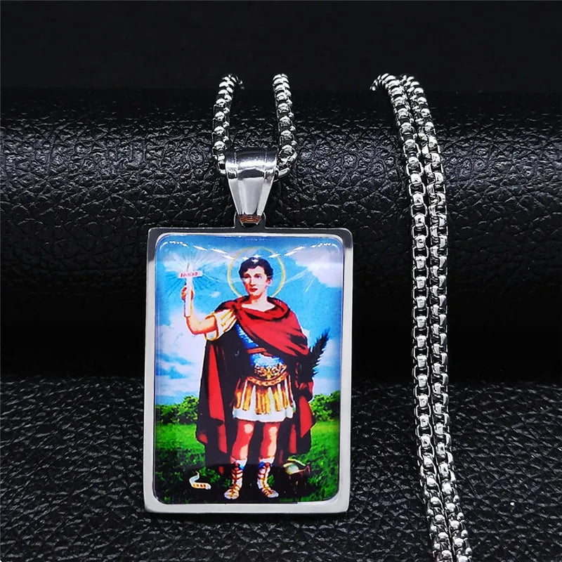 Silver Pendant Miguel Arcanjo Archangel Michael