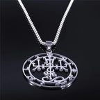 Satan Symbol Silver Pendant Necklace — Stainless Steel