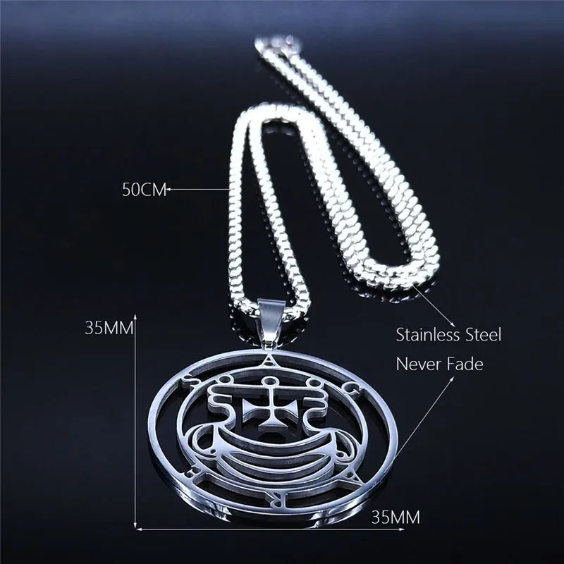 Sigil de Lucifer Agares Necklace — Stainless