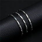 Rhombus Chain Necklace 2mm & 3mm — Stainless Steel, 50cm & 60cm