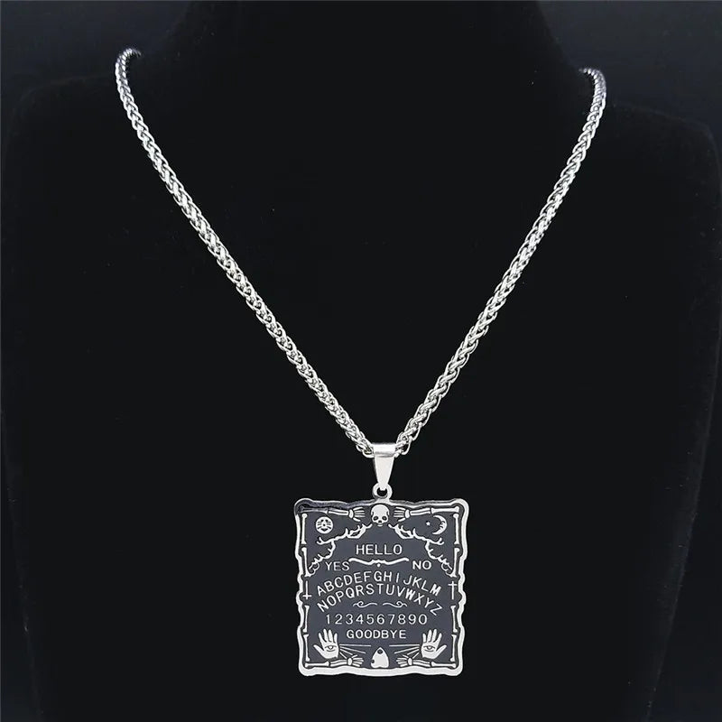 Skull Silver Pendant Divination Digital Hand Sun