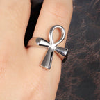 Anubis Cross Ring for Men — Pharaoh Guardian, Stainless Steel