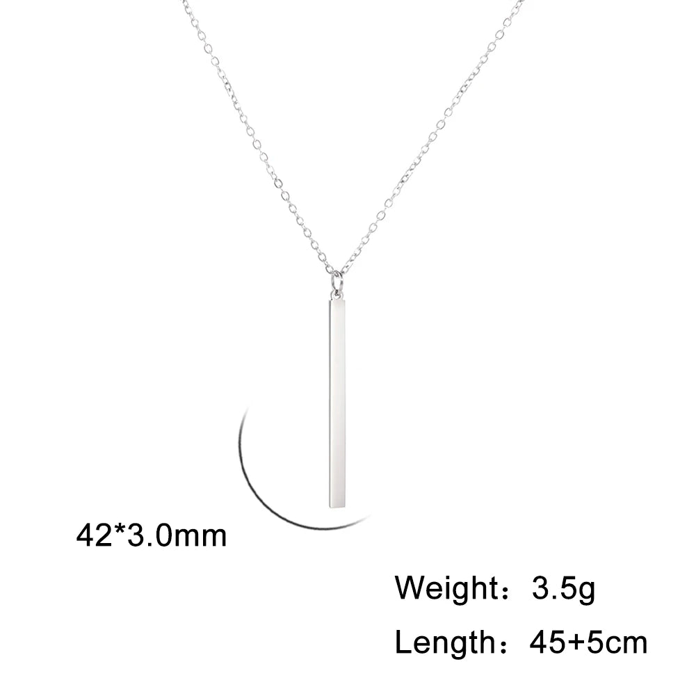 My Shape Lightning Necklaces For Women Tooth Mountain Heart Stainless Steel Necklace Choker Fashion Jewelry Gifts For friend