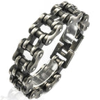 22/24CM Long 21MM Wide Bracelet Men Rock And Roll Motorcycle Chain Men's Bracelets Heavy Stainless Steel Bangles Biker