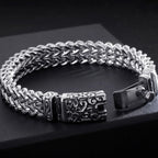 Gothic Men's Skull Head Bracelets Stainless Steel Ghost Chain Man Bracelet Punk Rock Skeleton Jewelry Gifts For