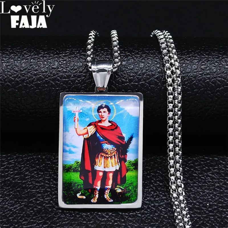 Archangel Pendant Necklace — Stainless Steel