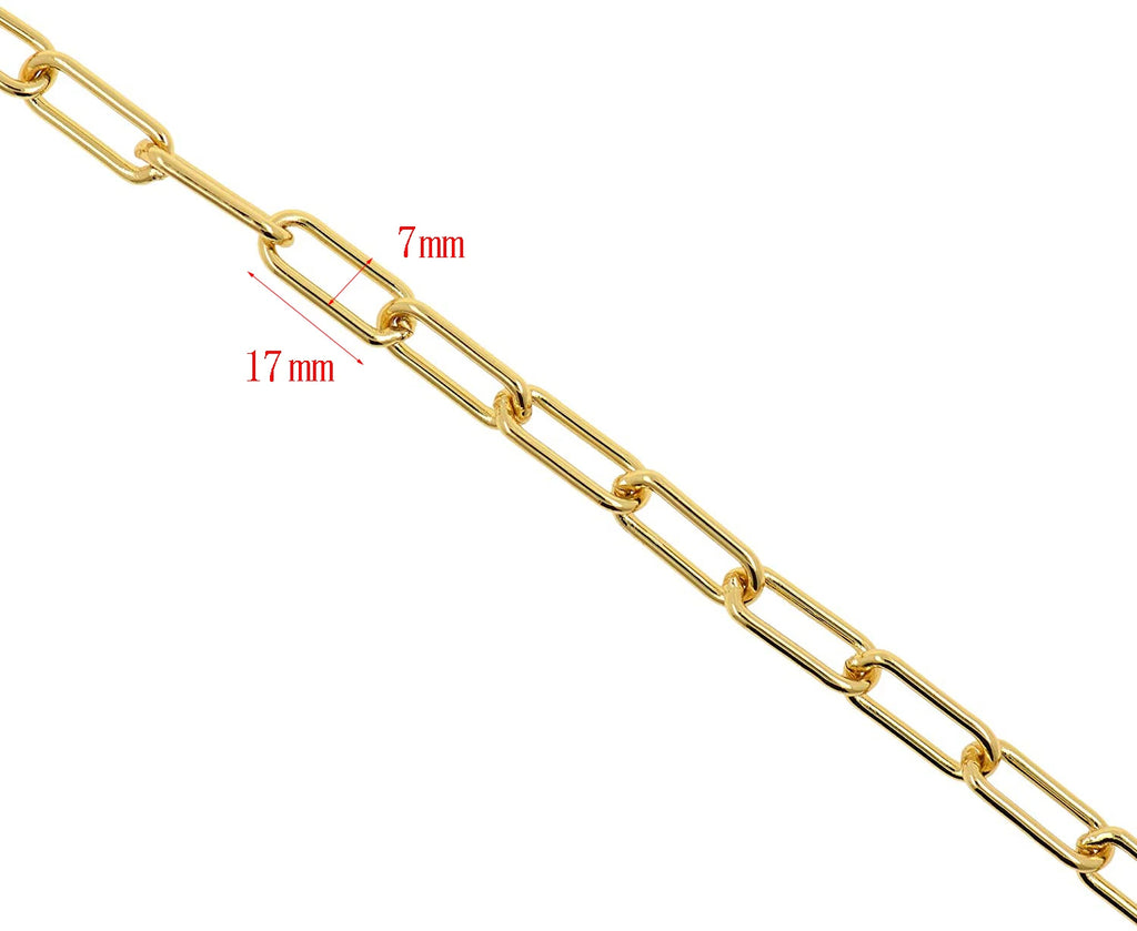 Width 7mm Stainless Steel Big Rolo Link Chain Neckalce Punk Chokers For Women length 21cm-100cm