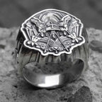 Knights Templar Red Cross Punk Ring — Stainless Steel