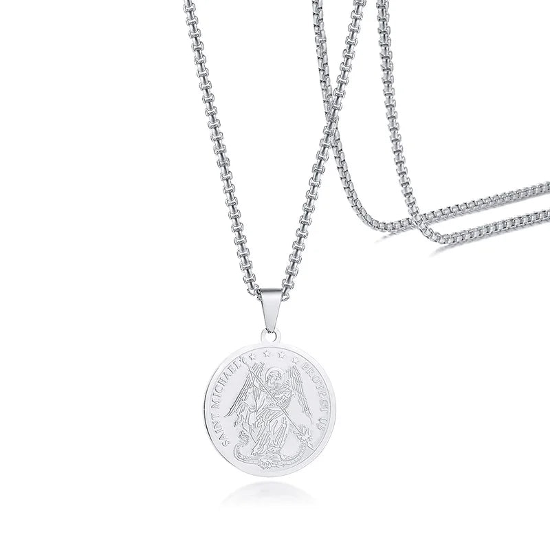 St. Michael Badge Medal Pendant — SS