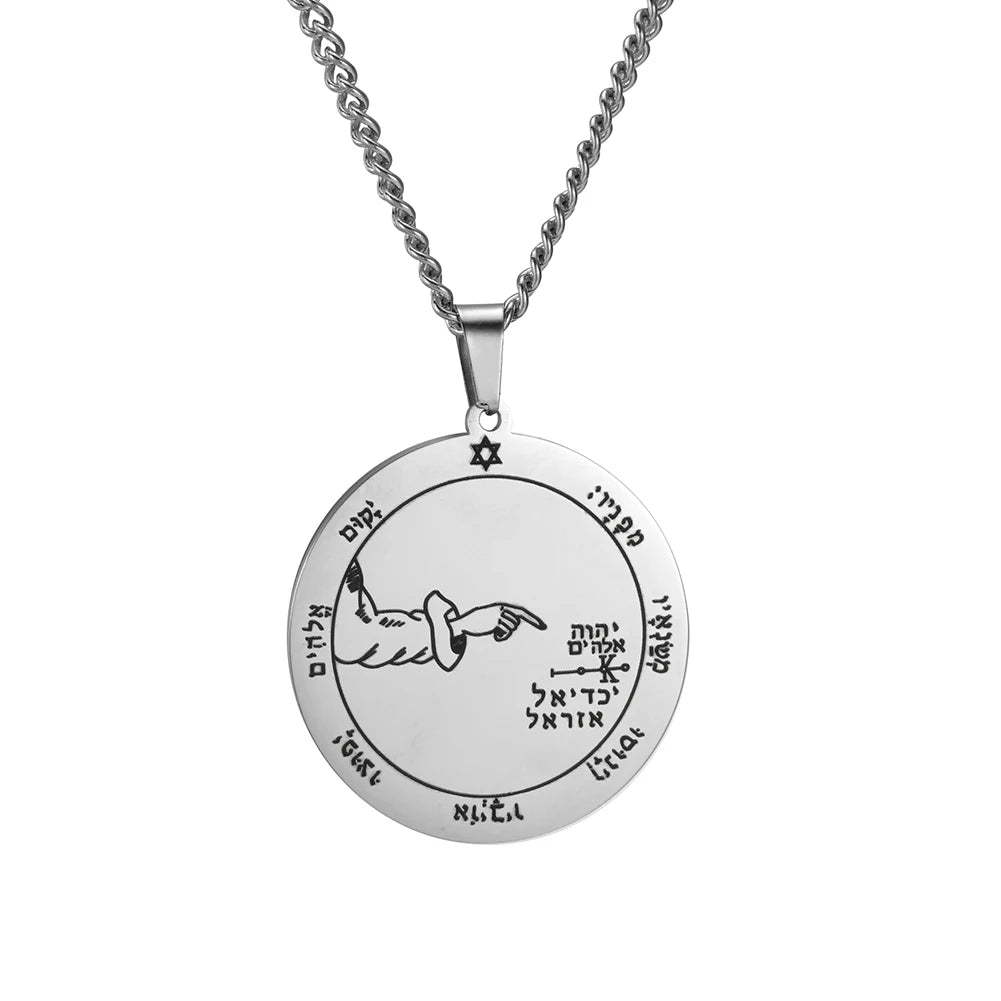 Key of Solomon Pentacle Pendant — Stainless Steel