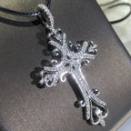 925 Silver Gothic Dark Cross Pendant
