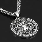 Tree of Life Viking Rune Pendant — Silver