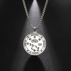 COOLTIME Supernatural Amulet Men Pendant Necklace Stainless Steel Archangel Michael Raphael Uriel Gabrie Angel Talisman