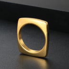 Punk Stainless Steel Ring Vintage Geometric Irregular Square Quadrilateral Fashion Knuckle Rings For Men Women Jewelery