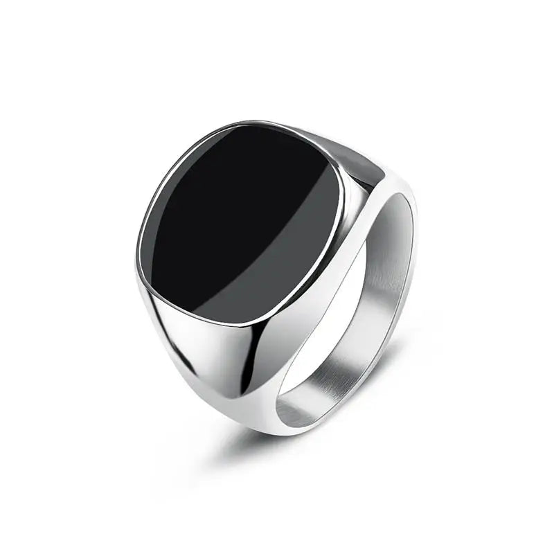 Smooth Signet Ring — Stainless Steel