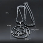 Karate Symbol Pendant Necklace — Stainless Steel