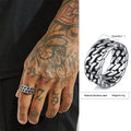 Twisted Rope Design Ring — Stainless Steel