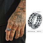 Twisted Rope Design Ring — Stainless Steel