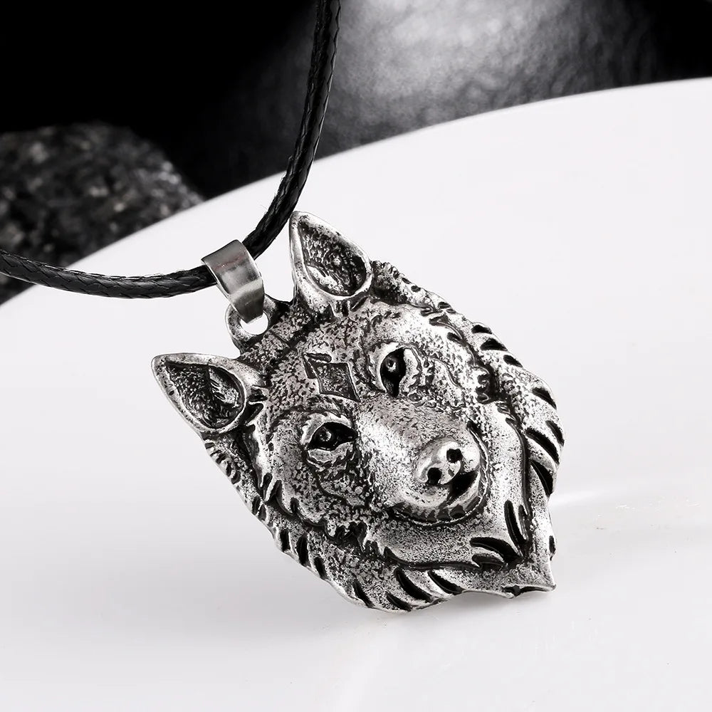 Viking Wolf Pendant Necklace