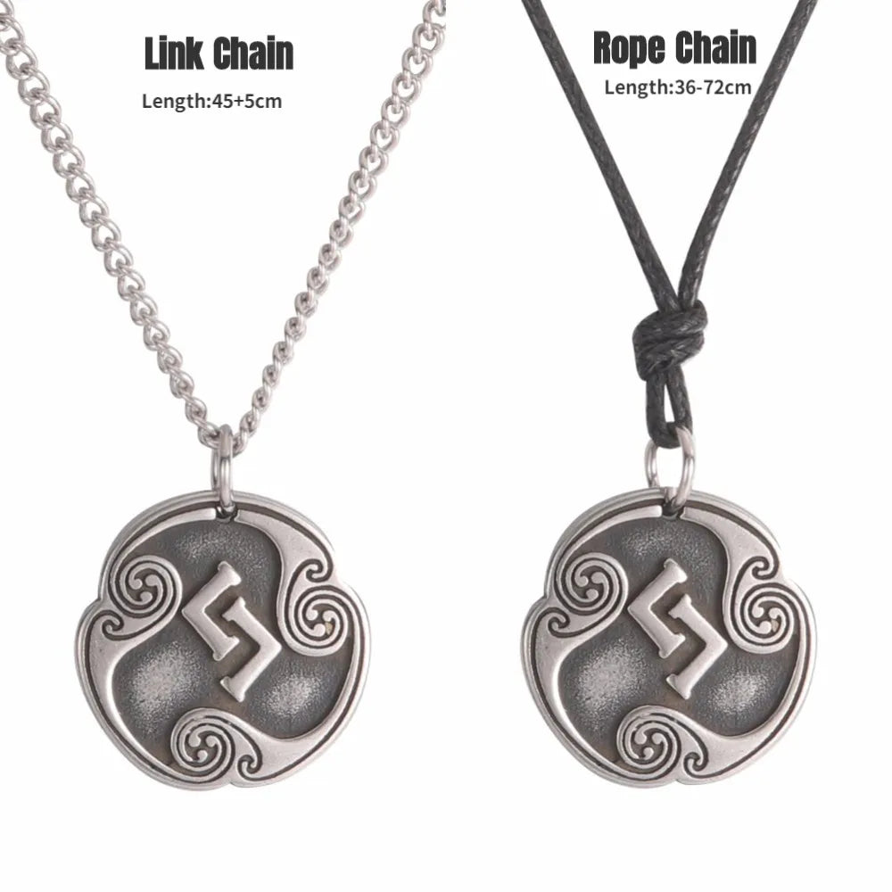 24 Viking Runes Amulet Pendant Set — Stainless Steel