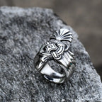 BEIER Stainless steel Thor Hammer Viking Amulet Viking Raven Ring Scandinavian Jewelry man Ring BR8-296