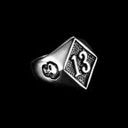 Number 13 Skull Ring 316L Stainless Steel Punk Biker Gothic Style Jewellery Size 7-19