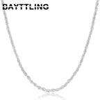 BAYTTLING New 16/18/20/22/24 Inch 925 Sterling Silver 2MM Twisted Rope Chain Necklace For Woman Man Fashion Wedding