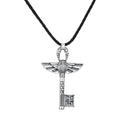 Kinitial Vintage Unique Egyptian Animal Scarab Beetle Pendant Necklace Key Cross Necklace For Man Punk Amulet Key Jewelry