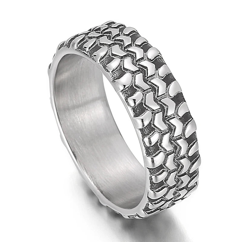 Kalen Punk 316L Stainless Steel Men's Ring Skull Finger Rings Fashion Biker Party Jewelry Round Anillos Accessories Size 8-12