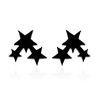 Punk Open Star Stud Earrings Everyday Wear — Stainless Steel