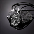Viking Fenrir Wolf Claw Necklace Odin Norse Rune Gold Color Stainless Steel Pendant Amulet Retro Icelandic Jewelry Gift