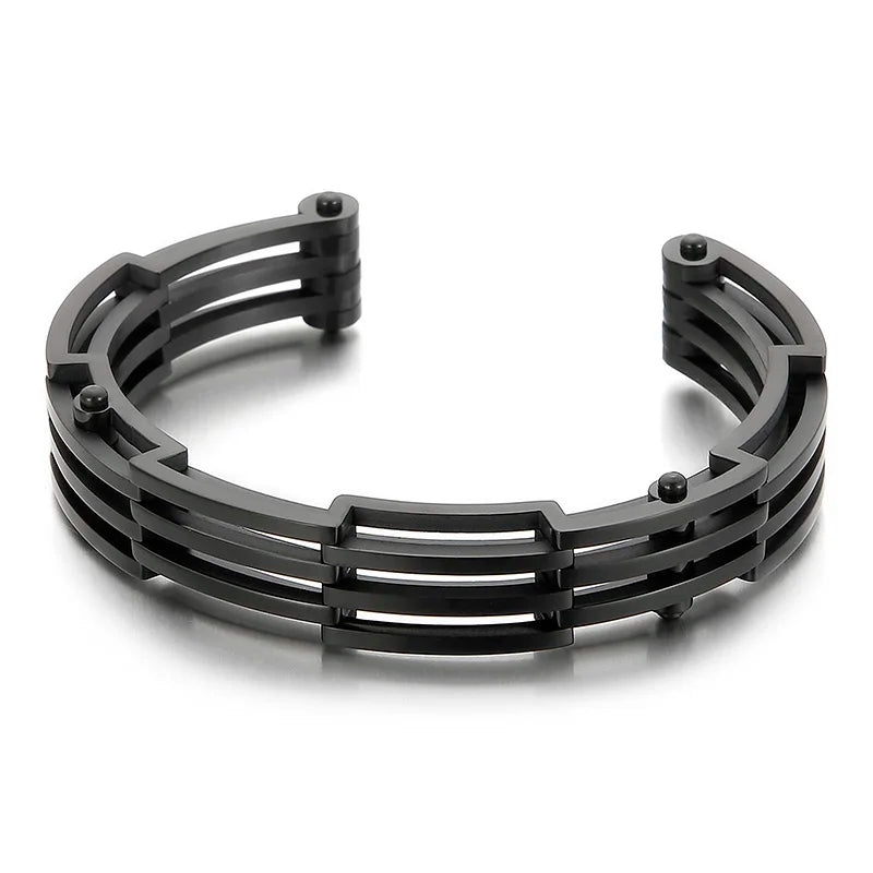 12MM Gold Color 316L Stainless Steel Open Bangle Cuff Bracelet For Man Boys On Hand Jewellery Accessories Logo Name