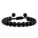 Beads Bracelet Adjustable 8mm Black Onyx Lava Tiger Eye Natural Stone Men Bracelets Healing Yoga Jewelry Gift for Women